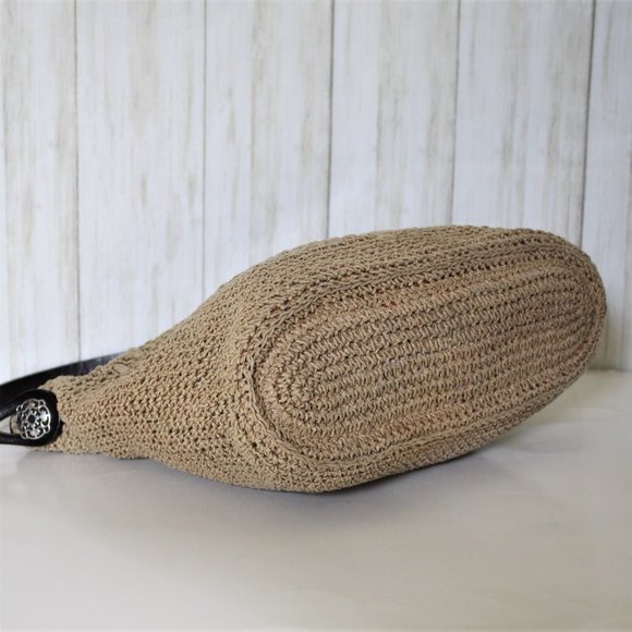 Brighton Vintage Tan Crochet Heart Shoulder Bag - Picture 6 of 10